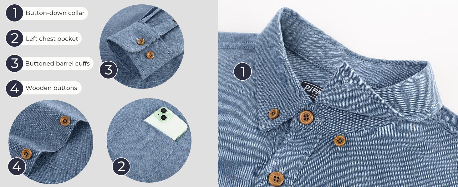 mens casual button down shirts