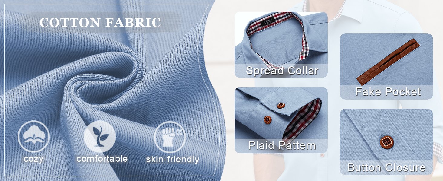 coofandy mens denim shirt