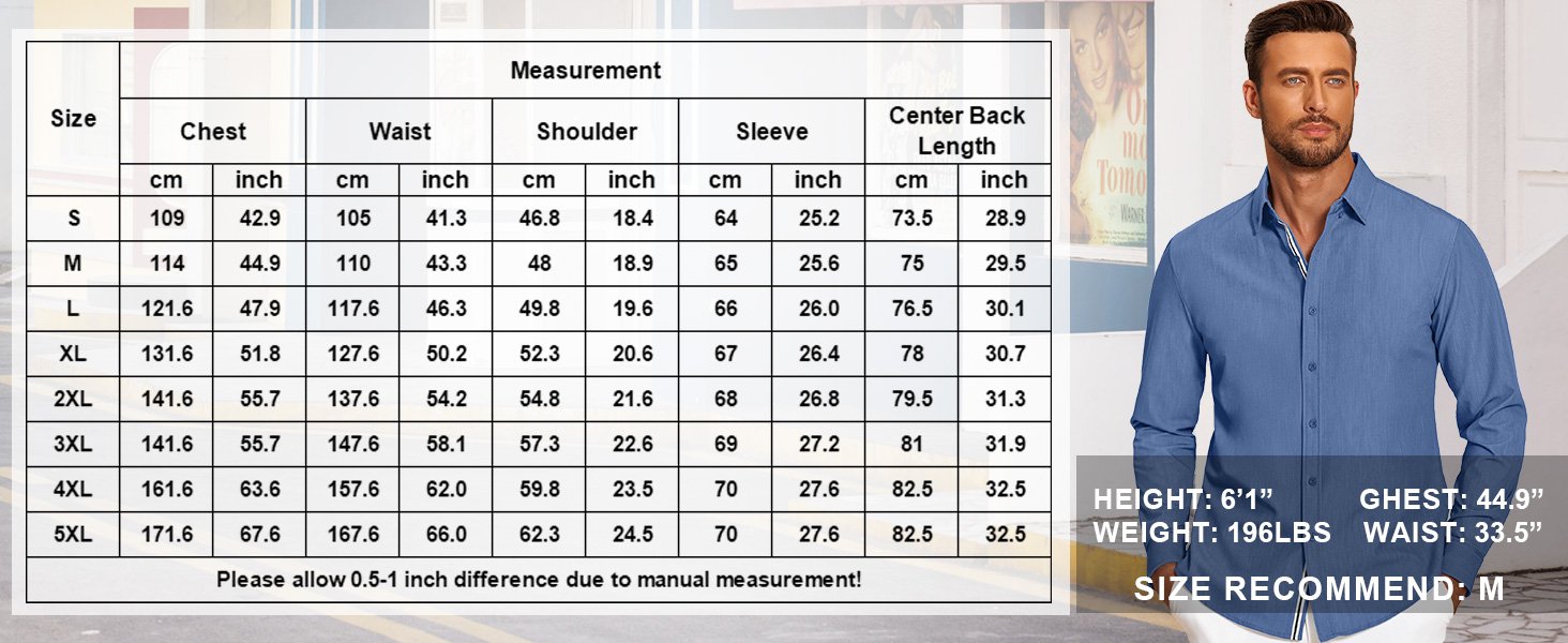 men denim dress shirt