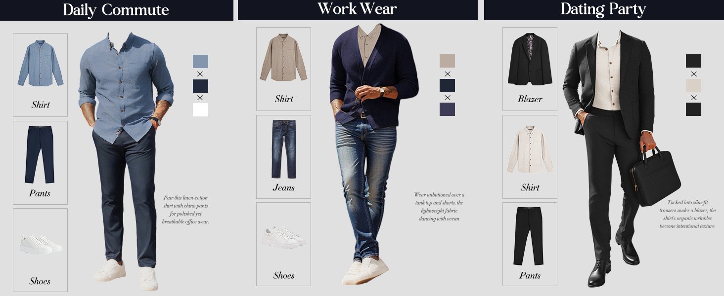 MEN BUTTON DOWN WORK SHIRT