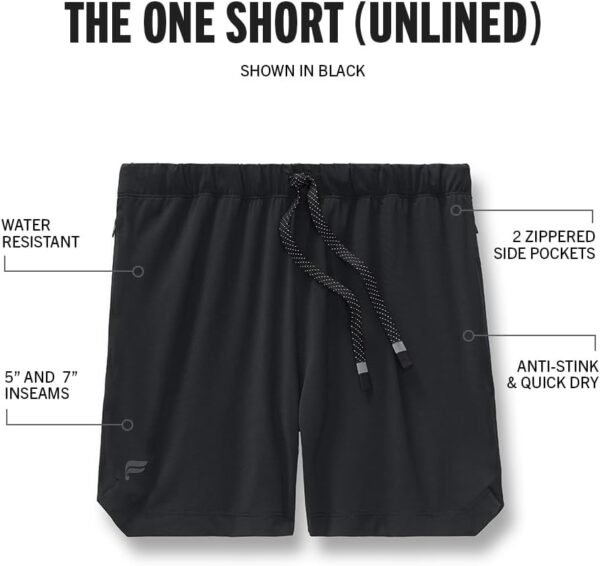 Men's Short (Unlined), Training, Swimming, Lightweight, Quick-Dry, Zip Pocket, Stretch Woven