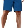 Men's Casual Shorts Cotton Elastic Waist Drawstring Shorts Lightweight Summer Beach Shorts
