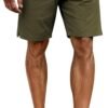 Mens Casual Shorts Cotton Drawstring Elastic Waist Stretch Chino Golf Shorts Summer Beach Shorts