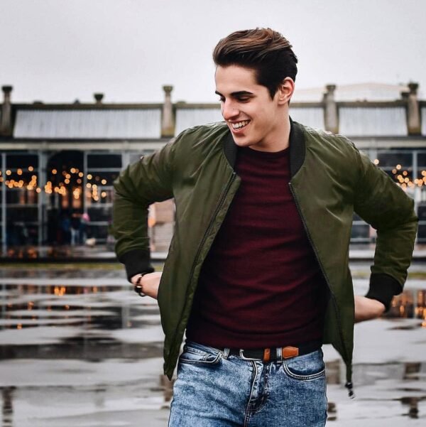 61VmseU4UHL._AC_SL1081 Men Bomber Jacket Lightweight Windbreaker Jackets Casual Softshell Flight Fashion Winter Fall Coat with Pocket