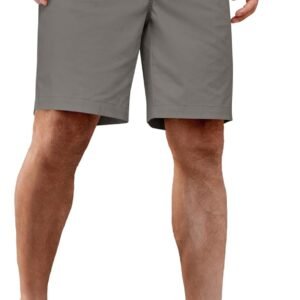 Men's Casual Shorts Cotton Elastic Waist Drawstring Shorts Lightweight Summer Beach Shorts