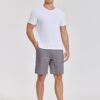 Mens Casual Shorts Classic Fit Chino Dress Shorts Lighweight Stretch Flat Front Golf Shorts with Pockets
