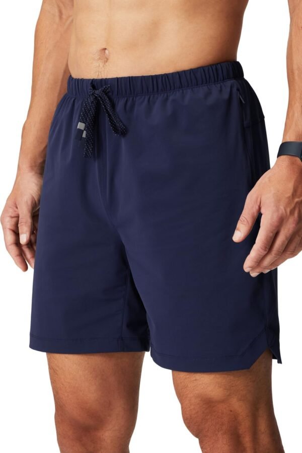 Men's Short (Unlined), Training, Swimming, Lightweight, Quick-Dry, Zip Pocket, Stretch Woven