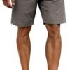 Mens Casual Shorts Cotton Drawstring Elastic Waist Stretch Chino Golf Shorts Summer Beach Shorts