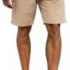 Mens Casual Shorts Cotton Drawstring Elastic Waist Stretch Chino Golf Shorts Summer Beach Shorts