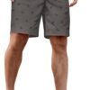 Men's Casual Shorts Cotton Elastic Waist Drawstring Shorts Lightweight Summer Beach Shorts