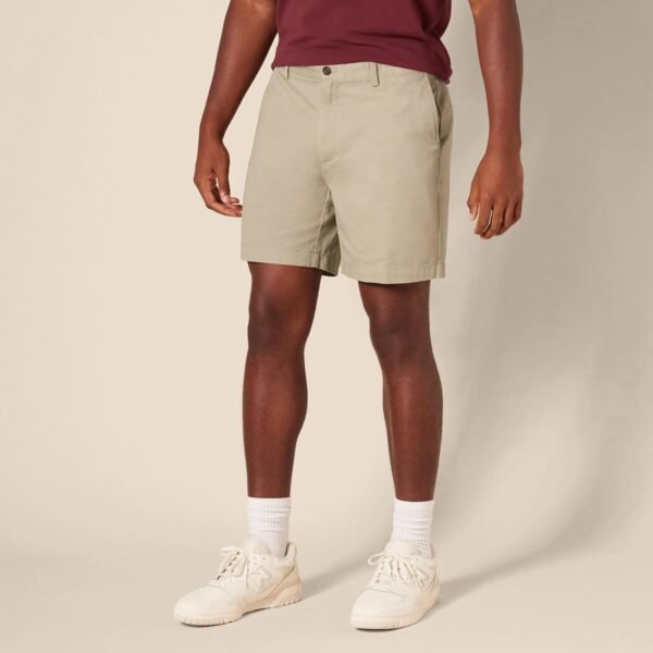 Men's Slim-Fit 7" Chino Shorts, Khaki, 36