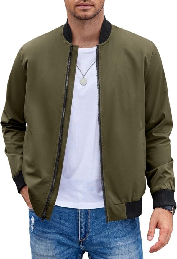 718v9tYx4OL._AC_SL1500_a65e9e3f-695a-4659-8a02-72c9bb603233 Men Bomber Jacket Lightweight Windbreaker Jackets Casual Softshell Flight Fashion Winter Fall Coat with Pocket