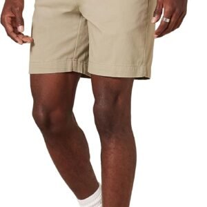 Men's Slim-Fit 7" Chino Shorts, Khaki, 36