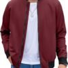 71FTiMY3h1L._AC_SL1500 Men Bomber Jacket Lightweight Windbreaker Jackets Casual Softshell Flight Fashion Winter Fall Coat with Pocket