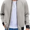 71R2uHoqCRL._AC_SL1500 Men Bomber Jacket Lightweight Windbreaker Jackets Casual Softshell Flight Fashion Winter Fall Coat with Pocket