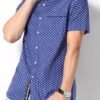 Men's Shirt Lapel Button Regular Fashion Dynamic Casual Short Sleeve Star Print Poplin Shirt