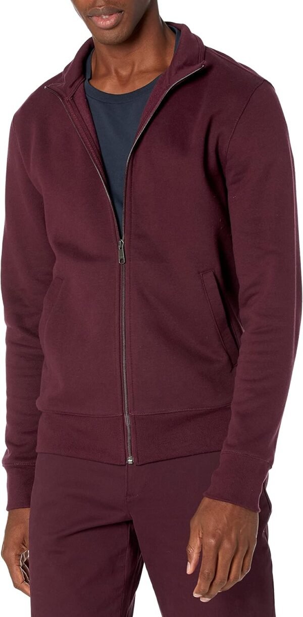 Men's Sweatshirt, Mock Neck, Fleece Zip Up