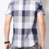 Men's Shirt Lapel Button Regular Fit Fashion Dynamic Casual Short Sleeve Plaid Poplin Shirt