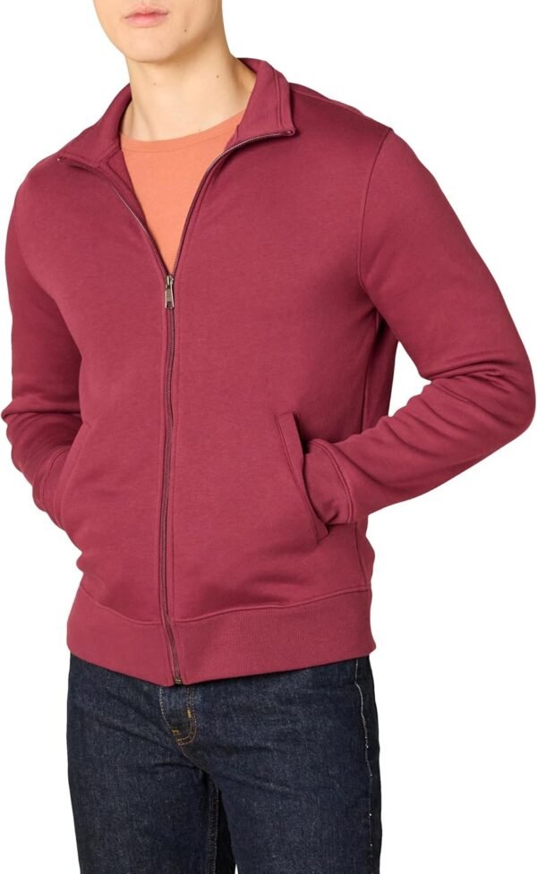 Men's Sweatshirt, Mock Neck, Fleece Zip Up