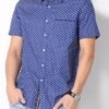 Men's Shirt Lapel Button Regular Fashion Dynamic Casual Short Sleeve Star Print Poplin Shirt