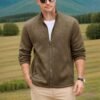 Mens Fleece Jacket Zip Up Lightweight Sweater Jackets Casual Warm with Pockets for Home Office Hiking
