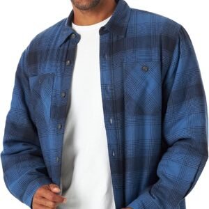 81Ijvt58C_L._AC_SL1500 Mens Long Sleeve Sherpa Lined Shirt Jacket