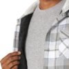 81LUES4ub5L._AC_SL1500 Men's Long Sleeve Quilted Lined Flannel Shirt Jacket with Hood