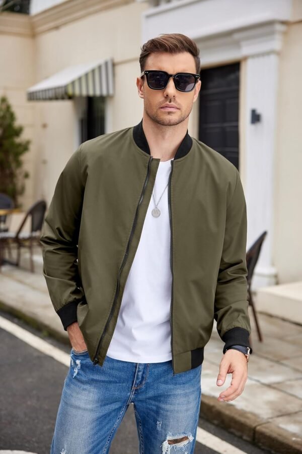 81NgmEhifiL._AC_SL1500 Men Bomber Jacket Lightweight Windbreaker Jackets Casual Softshell Flight Fashion Winter Fall Coat with Pocket