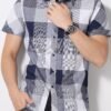 Men's Shirt Lapel Button Regular Fit Fashion Dynamic Casual Short Sleeve Plaid Poplin Shirt