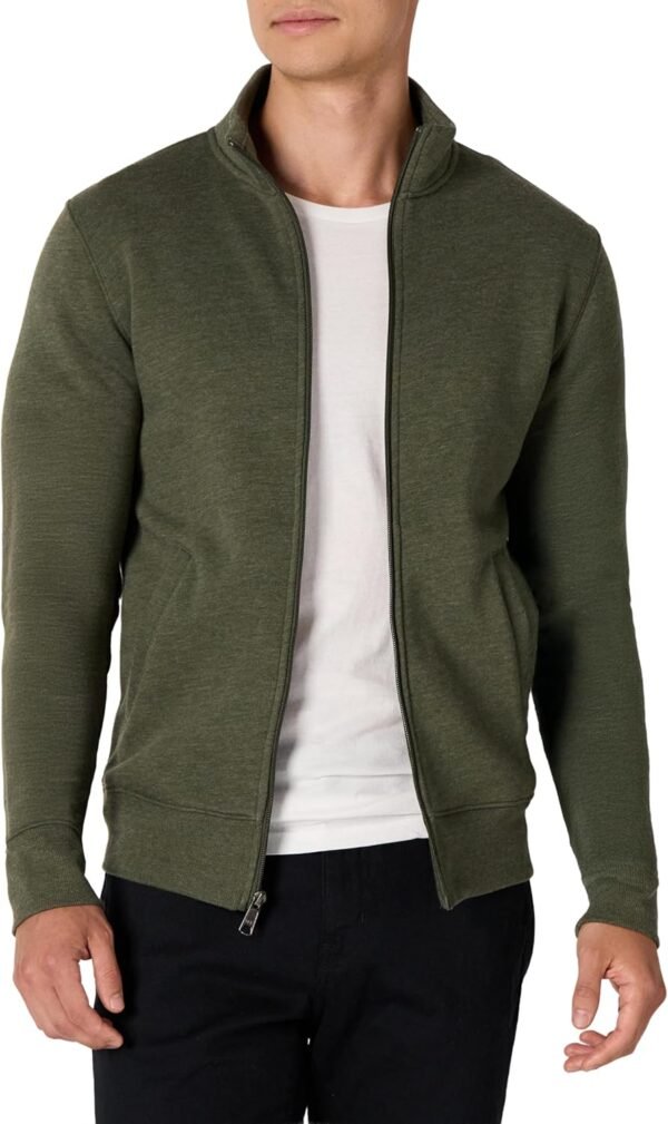 Men's Sweatshirt, Mock Neck, Fleece Zip Up