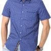 Men's Shirt Lapel Button Regular Fashion Dynamic Casual Short Sleeve Star Print Poplin Shirt