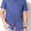 Men's Shirt Lapel Button Regular Fashion Dynamic Casual Short Sleeve Star Print Poplin Shirt