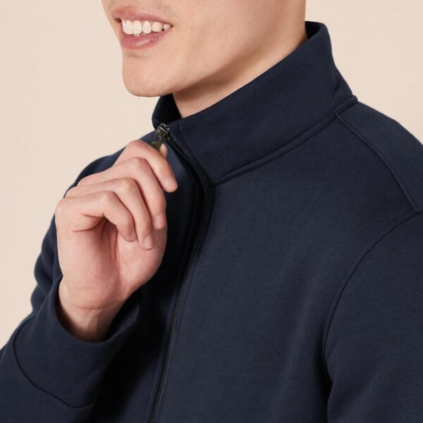 Men's Sweatshirt, Mock Neck, Fleece Zip Up