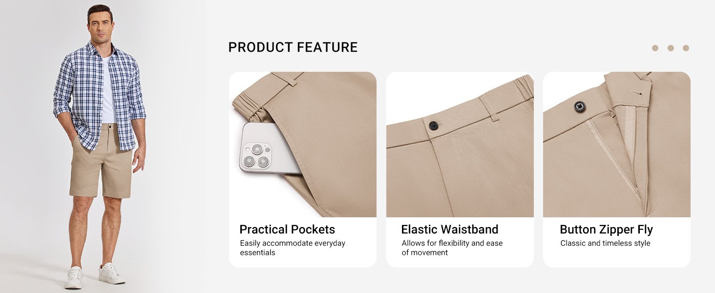 mens casual golf shorts