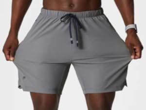 Man stretching shorts