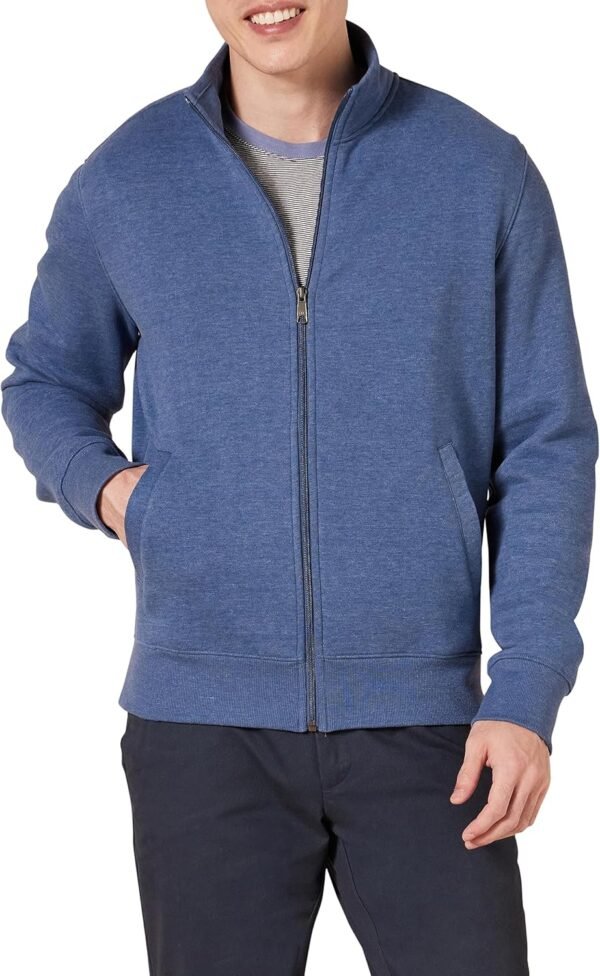 Men's Sweatshirt, Mock Neck, Fleece Zip Up