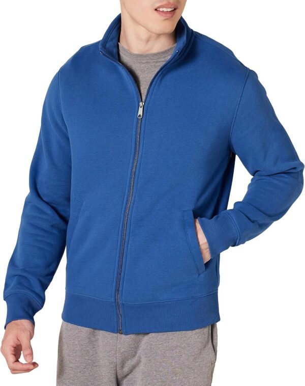 Men's Sweatshirt, Mock Neck, Fleece Zip Up