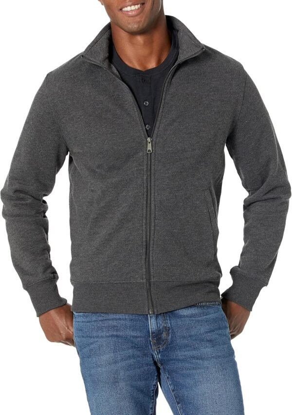 Men's Sweatshirt, Mock Neck, Fleece Zip Up