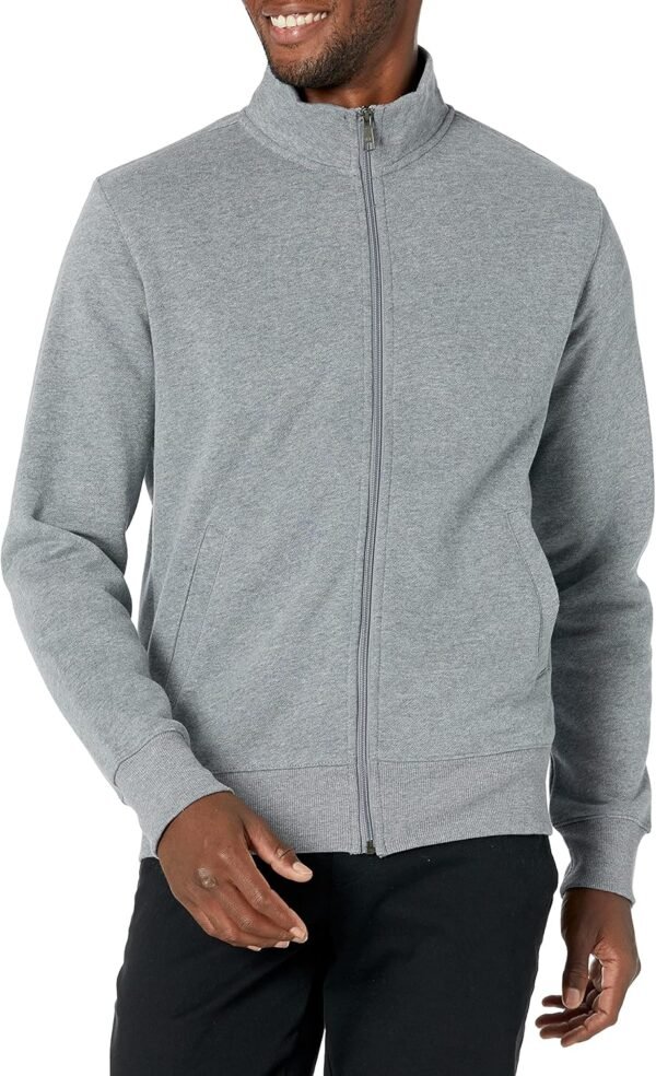 Men's Sweatshirt, Mock Neck, Fleece Zip Up