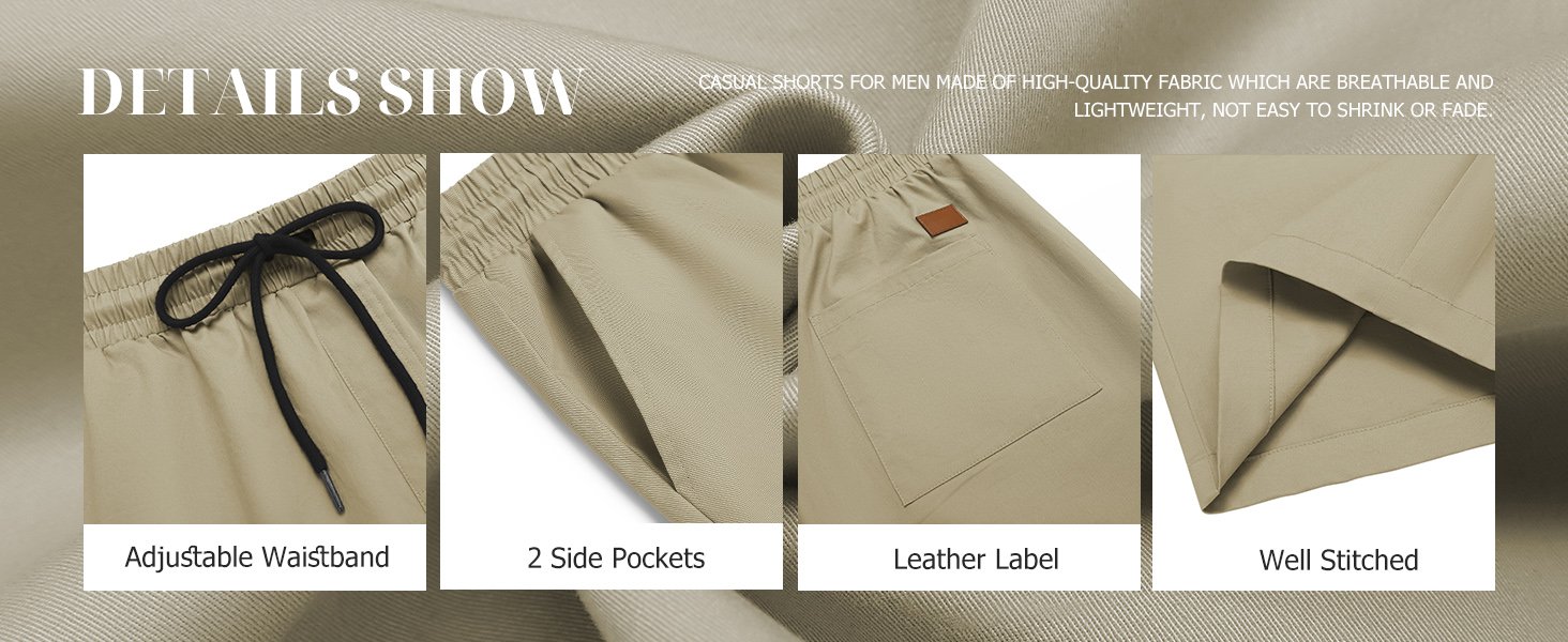 Men casual cotton shorts