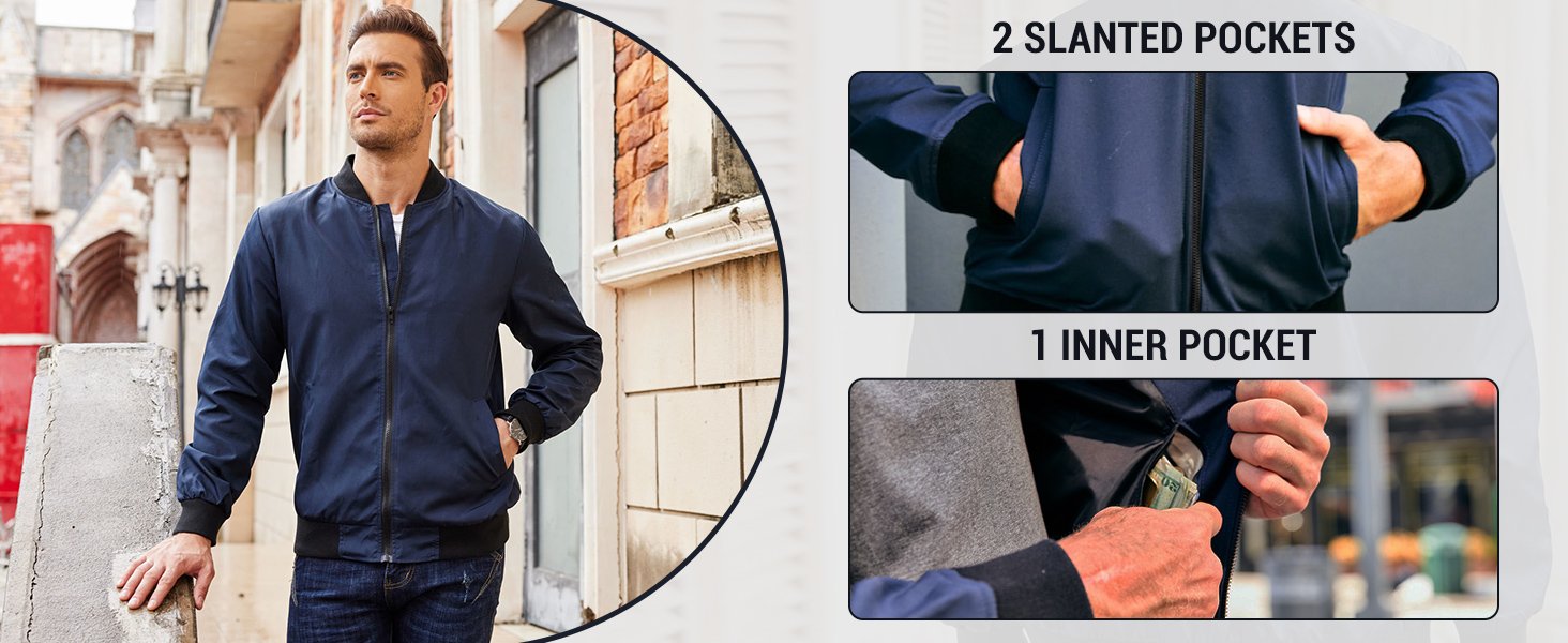 Lightweight Windbreaker Flight Jacket